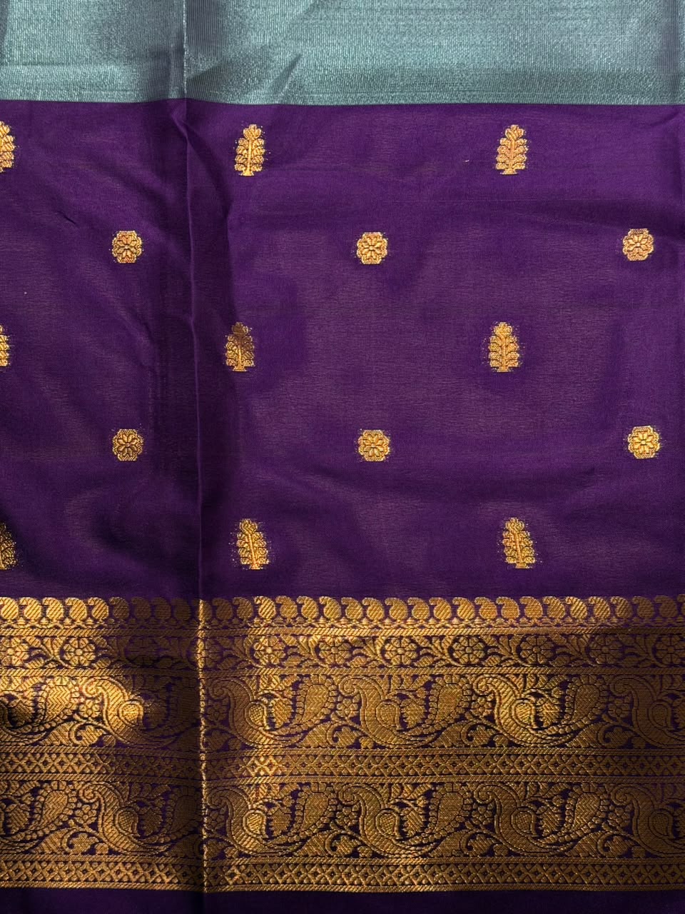 Blue and Violet Tissue banarasi silk saree -PFAZ22A