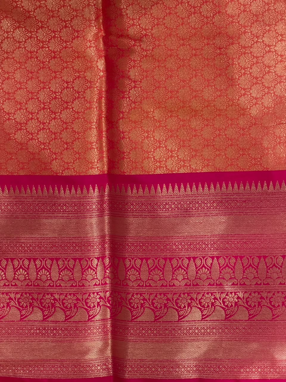 Yellow and Red Tissue banarasi silk saree -PASILK3