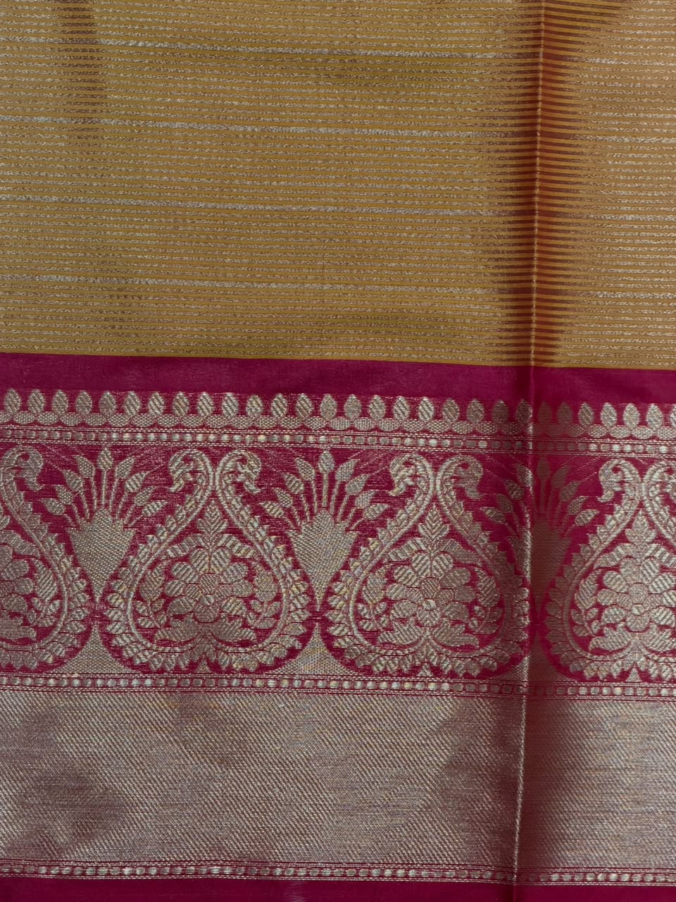 Yellow and Red Tissue banarasi silk saree -PASILK3A