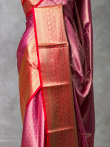 Pink and Red Tissue banarasi silk saree -PASILK3B