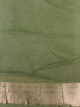 Pastal Green Banarasi Gerogette saree - PBRHS1B