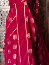 Deep maroon georgette saree - PBRVT2B