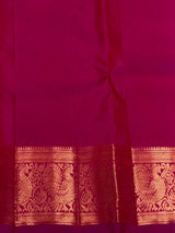 Peach and Magenta Pure Vintage Kanchipuram Silk saree - PPUREN2