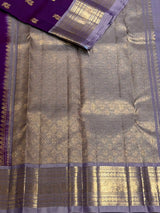 Violet and lavender Pure Vintage Kanchipuram Silk saree - PPUREN9