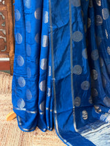 Blue viscose georgette saree - PBRVT2D