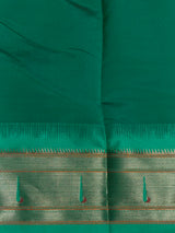 Dark Rose and aqua blue Silk saree - PBRZU4B