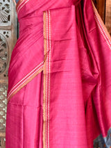 Dark Pink semi tusser saree - PBRBAL3