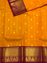 Yellow and Red Semi kanchipuram silk saree- PSSR354
