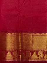 Yellow and Red Semi kanchipuram silk saree- PSSR354