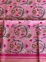 Pink semi tusser saree - PBRBAL1C