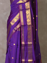 Violet banarasi silk saree -PIH99C