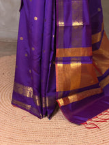 Violet banarasi silk saree -PIH99C