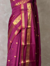 Deep wine banarasi silk saree -PIH99B
