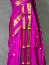 Magenta banarasi silk saree -PIH99A