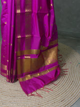 Magenta banarasi silk saree -PIH99A