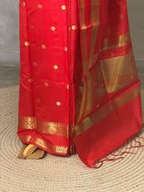 Orange banarasi silk saree -PIH99