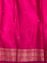 Rani Pink Soft satin banarasi silk saree -PBRNAK1