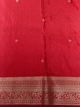 Red Soft satin banarasi silk saree -PBRNAK1F