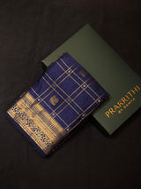 Navy blue Blue Soft satin banarasi silk saree -PBRNAK1H