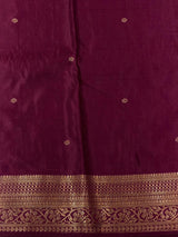 Wine Shade Soft satin banarasi silk saree -PBRNAK1I