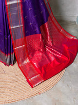 Violet and Red Silk saree - PBRZU6C