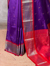 Violet and Red Silk saree - PBRZU6C