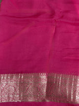 Dark Pink Banarasi Georgette Saree - PBRH1B