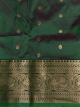 Dark green silk saree -BSP30B