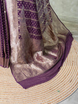 Dark Purple Banarasi Georgette Saree - PBRH1