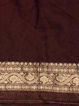 Brown Banarasi Georgette Saree - PBRH2C