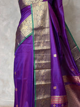 Violet and Green green silk saree -BSP30E