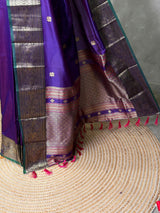 Violet and Green green silk saree -BSP30E