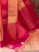 Chicku and Rani pink pure soft silk saree - PSOFTD6F