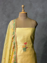 chanderi unstitched salwar set: PBRUS18
