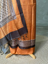 Tusser unstitched salwar set: PBRUS17