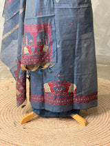 Chanderi unstitched salwar set: PBRUS22