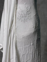 White Chiffon unstitched salwar set: PBRUS26