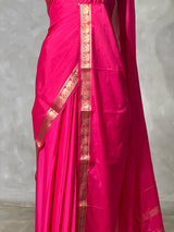 Rani Pink Semi mysore crepe Silk Saree - PBRMJ1E