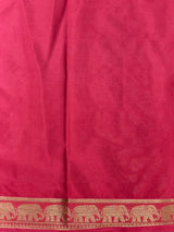 Pinkish Peach Semi mysore crepe Silk Saree - PBRMJ1