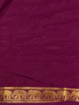 Grape wine mysore crepe Silk Saree - PBRMJ1J