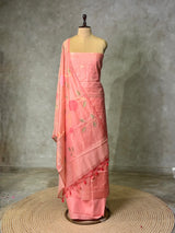 Chanderi unstitched salwar set: PBRUS43