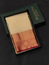 Off white and Rani Tissue Kanchipuram saree- PBRIDEK3