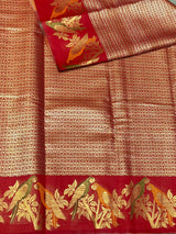 Maroon Red Tissue Kanchipuram saree- PBRIDEK4C