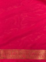 Dark Pink Semi mysore crepe Silk Saree - PBRMJ3A