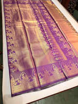 Violet Tissue Kanchipuram saree- PBRIDEK11B