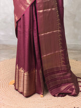 Deep maroon Viscose Silk Saree - PBRATH3E
