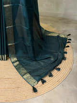 Peacock blue Pure Viscose Silk Saree - PBRATH4G