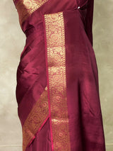 Maroon Pure Viscose Silk Saree - PBRATH4E