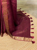 Maroon Pure Viscose Silk Saree - PBRATH4E