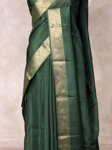 Bottle Green Green Pure Viscose Silk Saree - PBRATH4D